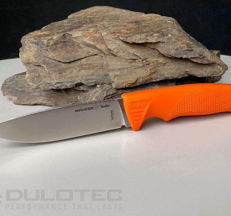 „Linder Drugar Super Edge 6“ peilis su fiksuotu ašmeniu – oranžinė rankena » Dulotec.LT