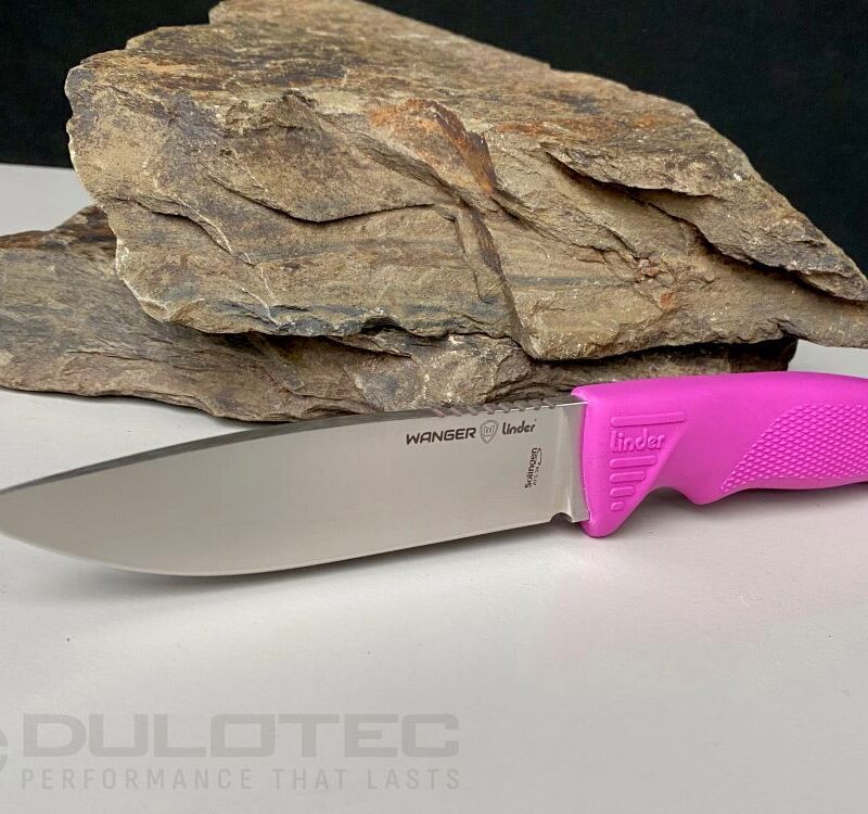 „Linder Drugar Super Edge 6“ peilis su fiksuotu ašmeniu – rausva rankena » Dulotec.LT