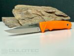 „Linder Joe Vogel Evo-X Super Edge 7“ peilis su fiksuotu ašmeniu — oranžinė rankena » Dulotec.LT
