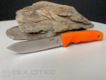„Linder Super Edge 2“ peilis su fiksuotu ašmeniu – oranžinė rankena » Dulotec.LT