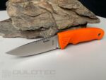 „Linder Super Edge 1“ peilis su fiksuotu ašmeniu – oranžinė rankena » Dulotec.LT