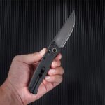 SRM 255L-MB2 sulankstomas peilis – „Micarta“ rankena ir laminuotas 140Cr plienas » Dulotec.LT