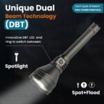 Galingas tolimasis žibintuvėlis „Dulotec Tracker 1300“ – iki 6 500 liumenų, iki 1 300 metrų » Dulotec.LT