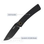 SRM 105M-GB sulankstomas peilis – G10 rankena ir 14C28N plienas » Dulotec.LT