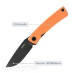 SRM 105M-GJ sulankstomas peilis – G10 rankena ir 14C28N plienas » Dulotec.LT