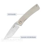 SRM 105M-GK sulankstomas peilis – G10 rankena ir 14C28N plienas » Dulotec.LT