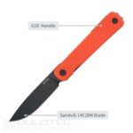 SRM 135-GJ sulankstomas peilis – G10 rankena ir 14C28N plienas » Dulotec.LT
