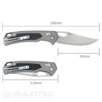 SRM Retriever 9203-AK sulankstomas peilis – rankena iš aliuminio lydinio ir laminuoto 140Cr plieno » Dulotec.LT