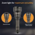 „Dulotec Multi Zoom“ žibintuvėlis, 1 200 liumenų, matomumas iki 1 300 metrų, su nuotolinio valdymo pultu » Dulotec.LT