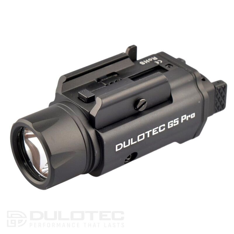 „Dulotec G5 Pro V2.0“ pistoletinis žibintuvėlis – montuojamas po vamzdžiu, su žaliu lazeriniu taikikliu » Dulotec.LT