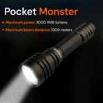„Dulotec C9 Dominator“ žibintuvėlis – 3 000 liumenų, iki 1 000 metrų » Dulotec.LT