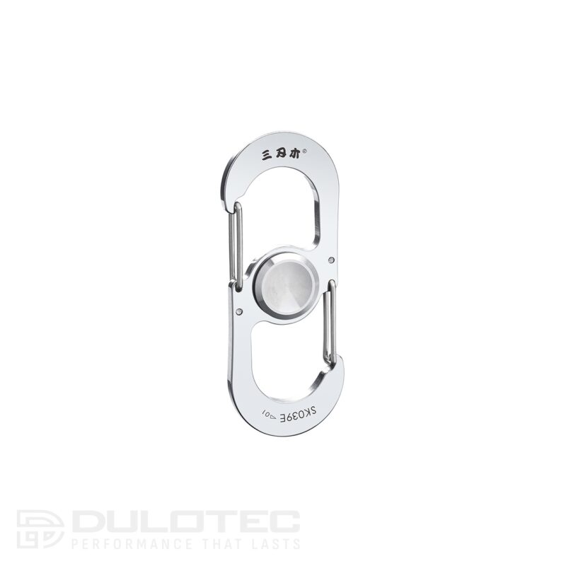 SK039E raktų žiedas su karabinu iš nerūdijančio plieno » Dulotec.LT