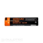 „Vapcell Dulotec“ 18650 4000 mAh 10 A akumuliatorius – C1840C su apsauga ir USB-C įkrovimu » Dulotec.LT