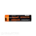 „Vapcell Dulotec“ 18650 4000 mAh 10 A akumuliatorius – C1840C su apsauga ir USB-C įkrovimu » Dulotec.LT