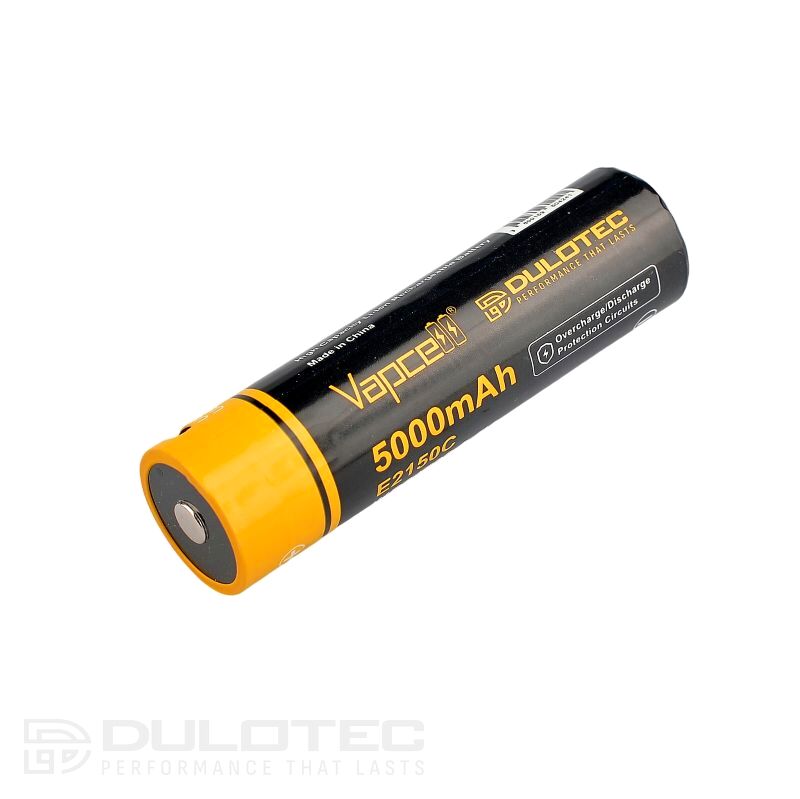 „Vapcell Dulotec 21700“ 5000 mAh 10 A baterija – E2150C su apsauga ir USB-C įkrovimu » Dulotec.LT