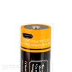 „Vapcell Dulotec 21700“ 5000 mAh 10 A baterija – E2150C su apsauga ir USB-C įkrovimu » Dulotec.LT