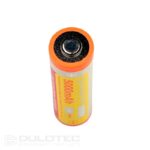 „Vapcell Dulotec 21700“ 5000 mAh 10 A baterija – F2150M su gnybtais vienoje pusėje, skirta „Dulotec Defender“ žibintuvėliui » Dulotec.LT