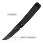 SRM 131M-GB „Enso“ sulankstomas peilis – G10 rankena ir 14C28N plienas » Dulotec.LT