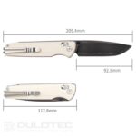 SRM 258L-GT2 „Terrier“ sulankstomas peilis – G10 rankena ir laminuotas 140Cr plienas » Dulotec.LT