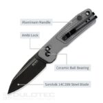 SRM 7229-AK „Scout“ sulankstomas peilis – rankena iš aliuminio lydinio ir 14C28N plienas » Dulotec.LT