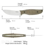 SRM „Fossa 605T-MP“ medžioklinis peilis su fiksuotu ašmeniu, „Micarta“ » Dulotec.LT