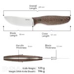 SRM „Fossa 605T-MW“ medžioklinis peilis su fiksuotu ašmeniu iš „Micarta“ » Dulotec.LT