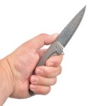 „Dulotec Karma Damascus“ sulankstomas peilis su titano rankena » Dulotec.LT
