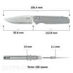 SRM 258L-GK2 „Terrier“ sulankstomas peilis – G10 ir laminuotas 140Cr plienas » Dulotec.LT