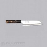 ZDP-189 japonų virtuvinis peilis „Santoku“, 180 mm, anglies pluošto rankena » Dulotec.LT