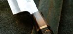 ZDP-189 japonų virtuvinis peilis „Santoku“, 180 mm, anglies pluošto rankena » Dulotec.LT